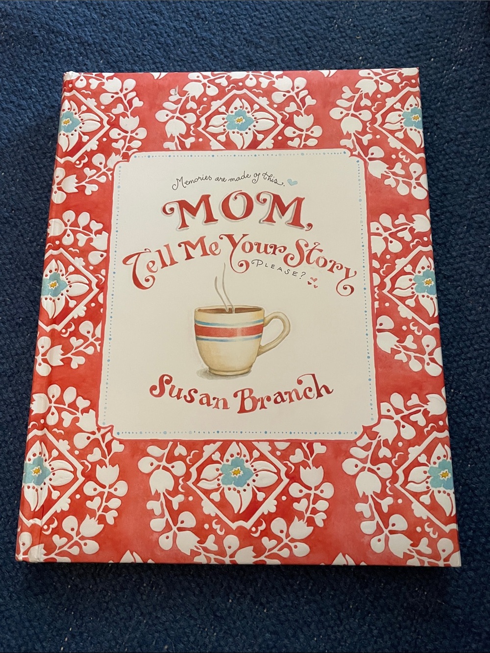 Mom, Tell Me Your Story by Susan Branch - Red & White Patterned Cover